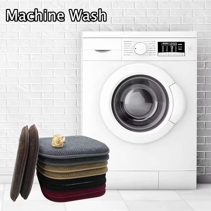 Grey Foam Seat Cushions Kitchen Chairs Pads for Dining Chairs 2 Pack Non Slip Patio Seat Cushions Washable U Shaped Soft Thick Large Metal Wooden Chair Cushions,17" x 15"