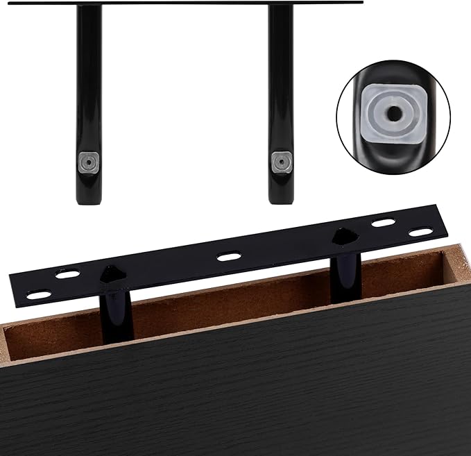 Fixwal Floating Shelves for Wall, 8 Inch Small Black Shelves Wall Mounted Shelf for Bathroom, Living Room, Bedroom, Kitchen Decor (Set of 3, 8x8)
