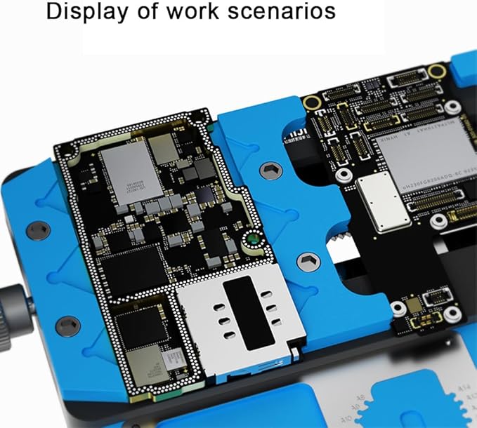 Multifunctional PCB Fixing Holder IC Chip Maintenance Fixture Professional Circuit Board Repair Dual Axis High-Temperature Resistant Positioning Table for Phone Repair