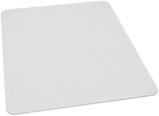 Chair Mats for Carpet- Medium Pile, 48" x 96" Rectangle, Clear Vinyl Beveled Edge