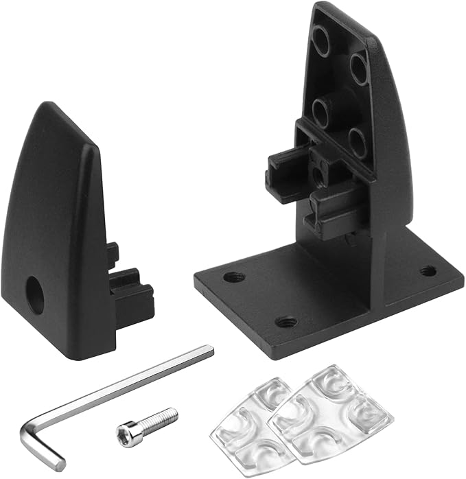 8 Pcs Sneeze Guard Support Clamp, Adjustable Office Desk Divider Clip, Black, Aluminum