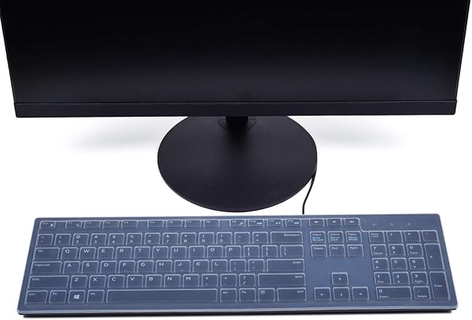 CASEDAO Clear Keyboard Cover Compatible with Dell KB216 KB216p KB216d / KM636 Wireless Keyboard, Dell Optiplex 5250/3050/3240/5460/7450/7050,Dell Inspiron AIO 3475/3670/3477 All-in one Desktop