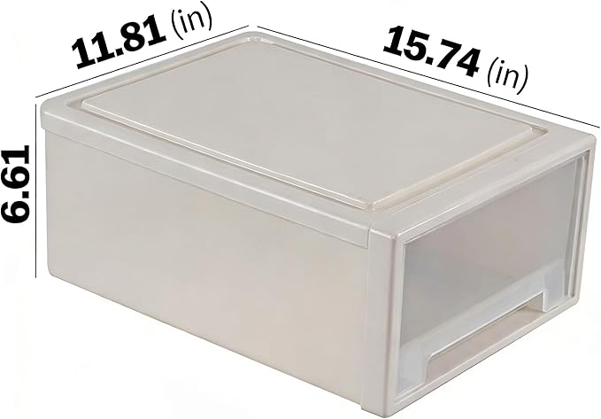 4-Pack Drawer Tower, 4-Tier Plastic Storage Organizer Unit, Multi-Purpose Container Drawers for Bedroom, Bathroom, and Office Organization