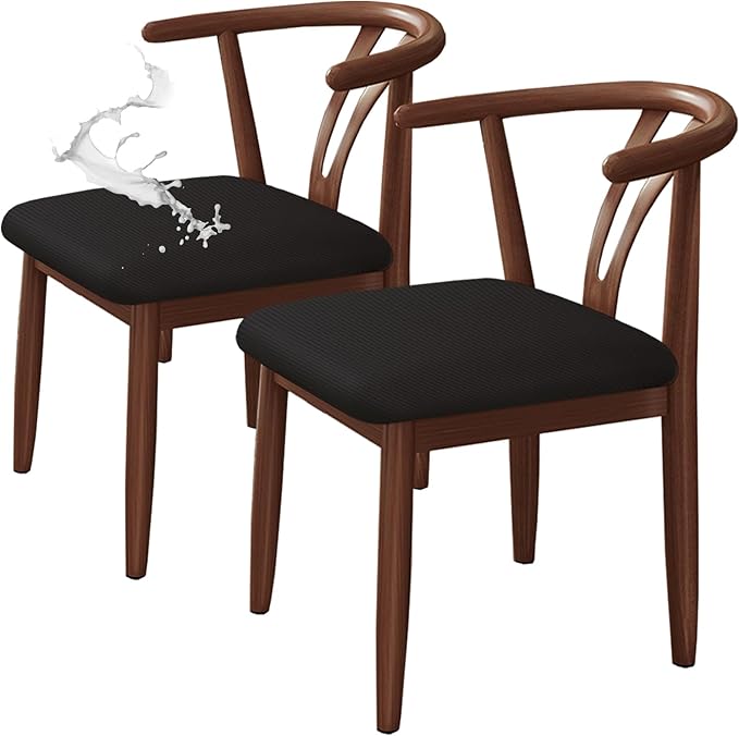 DHXYZZB Chair Seat Cover 2PCS Office Chair Cushion Protectors Waterproof Stretchable Chair Slipcover Universal for Office Desk Swivel Computer Chairs Covers