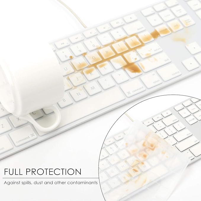 Allinside Transparent Keyboard Cover for iMac Wired USB Keyboard A1243 MB110LL/B