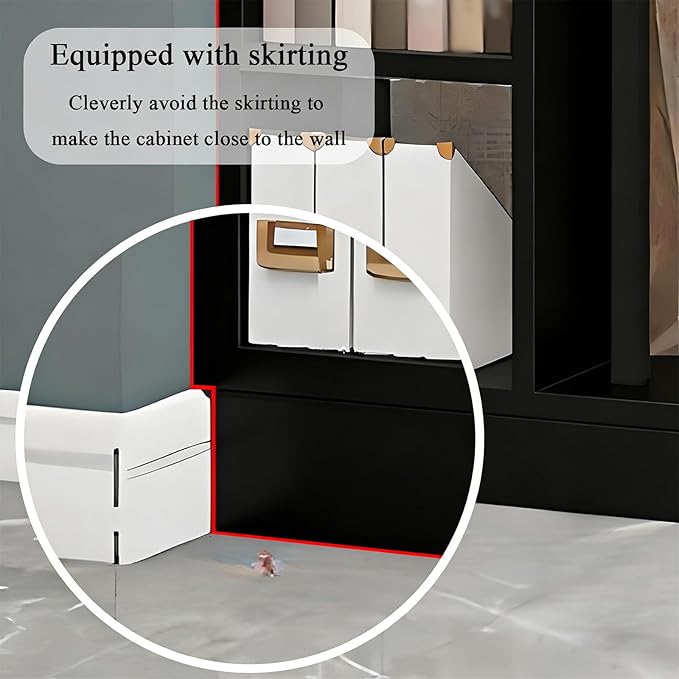 Room Divider with Shelves, Entrance Hall Partition Screen Column Floor to Ceiling - Freestanding Room Divider with Storage Shelf, Freestanding Decor for Bedroom (A Black + Black, 39.4in / 100cm)