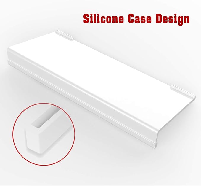 KOTEMON Mini Computer Keyboard Stand - 11.8'' x 5.1'' - Acrylic Keyboard Holder for 78 Keys, Universal Compact, with White Silicone Strip