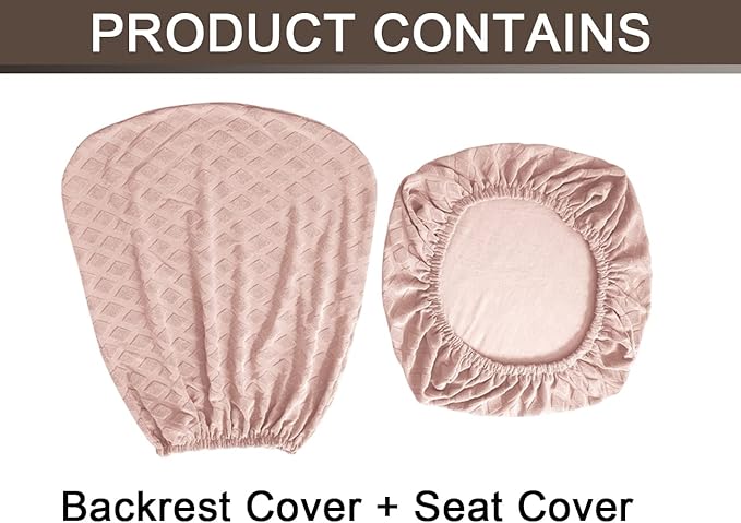 Office Chair Cover Universal Rotating Chair Slipcovers Stretch Removable Protector Computer Chair Seat Cover (Pink, Chair Seat Cover + Backrest Cover)