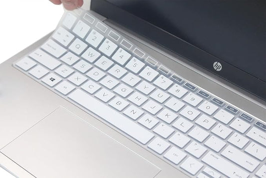 Keyboard Skin Compatible for 15.6" HP Laptop 15-fc 15-fd 15t-fd 15z-fc Series, HP Pavilion 15 15-eg/eh/er 15t-eg200/eg300 15z-eh300 Series, HP Pavilion 17z 17z-cp000 17z-ca200 17-cn 17-cp (White)