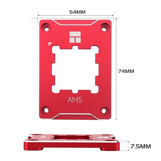 AM5 CPU Contact Frame Anti-Bending Buckle for Am5 Curved Pressure Plate CPU Stress Bending Correction Fixer.(Red)