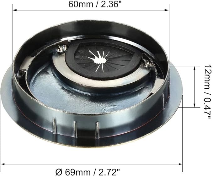uxcell Cable Hole Cover, 2.4Inch/60mm Zinc Alloy Desk Wire Cord Cable Grommets Hole Cover for Office PC Desk Cable Cord Organizer, Bronze Tone
