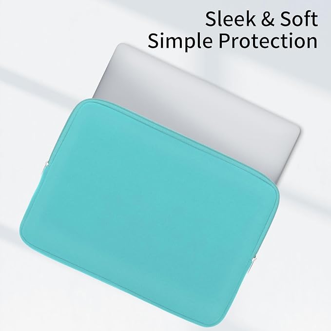 RAINYEAR 15 Inch Laptop Sleeve 15" Protective Soft Case Cover Bag with Accessories Pouch, Compatible with 15.4" MacBook Pro/Air A3448 A3241 A2941 A3114 A1938 A1707 A1990 (Blue)