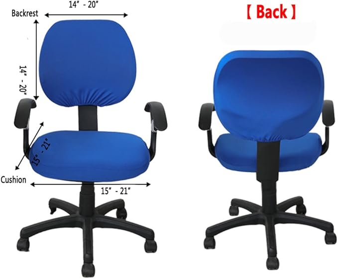 Melaluxe Computer Office Chair Cover - Protective & Stretchable Universal Chair Covers Stretch Rotating Chair Slipcover