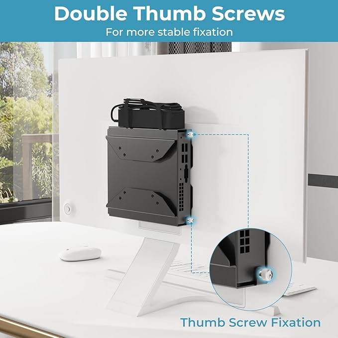 Mount for Lenovo Mini PC VESA Mount for Lenovo ThinkCentre M910Q M720Q M700 M600 M710Q M715Q Tiny Desktop Computer Wall VESA and Under Desk Mounting Bracket or Mounting to Monitor Arm with Pen Holder