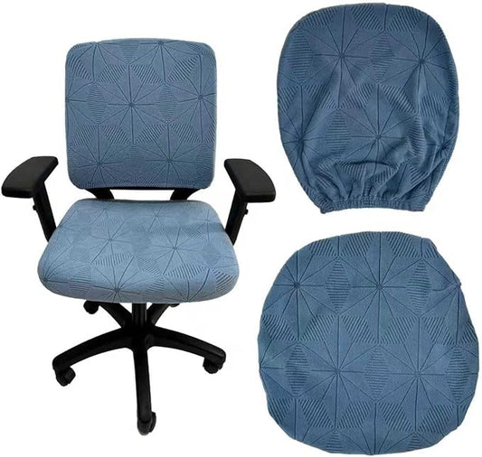 High Elasticity Anti Slip Office Chair Cover, Split Design for Easy Installation,Universal Desk Chair Cover wear-Resistant and Scratch Resistant (Sky Blue, Chair seat Case + Back Case)