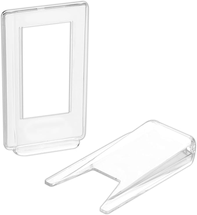 TERDEWE 10 Pack Acrylic Book Stand for Display Adjustable Clear Display Holder Easel Collector Stand for Home Office Back to School Comic Album CD Magazine Postcard Artworks (4.2 x 4.3 x 2.35 Inch)
