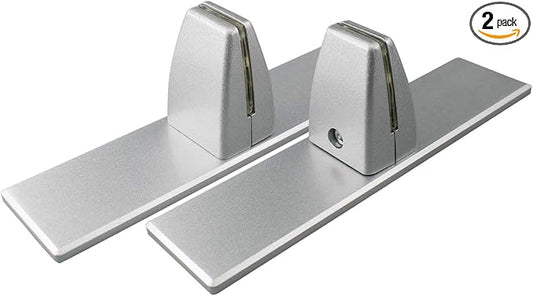 2 Pcs Sneeze Guard Clamp, Bracket Sneeze Guard Shield Base for Countertops, Stick On Heavy Duty Auminum Partition Guard Clamp, Panel Support Clamp Stand for Clear Desktop Counter Reception