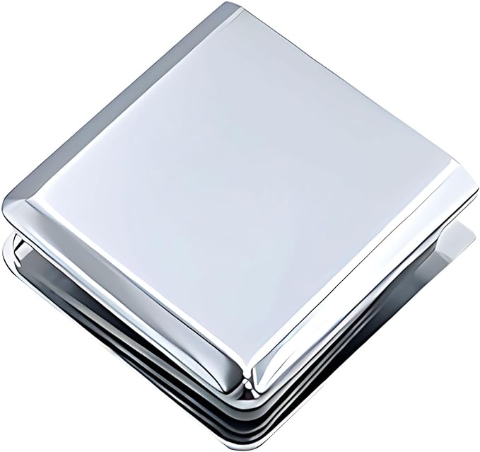 Glass Clamp for Frameless Shower Door, Solid Brass Materials, for 5/16" to 1/2" (8-12mm) Glass, Wall or Floor Mount Fixed Clips Hardware Kit, Chrome