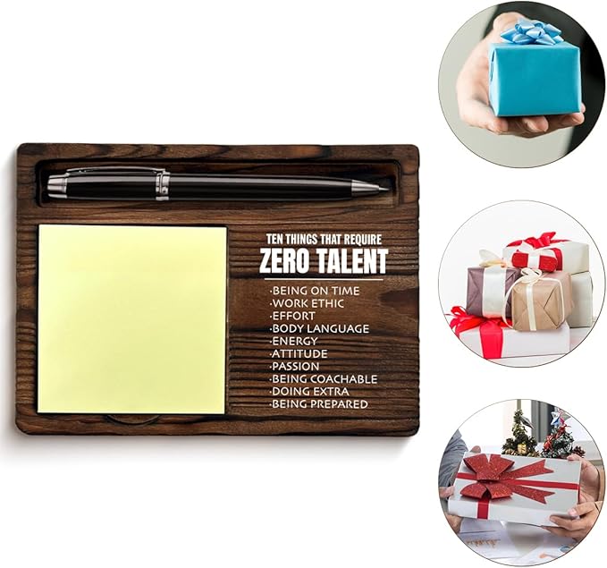 Motivational Sticky Note Holder Inspirational Gifts for Coworkers Employees Boss, Encouragement Gifts Post It Note Dispenser for Office Cubicle Desk Decor