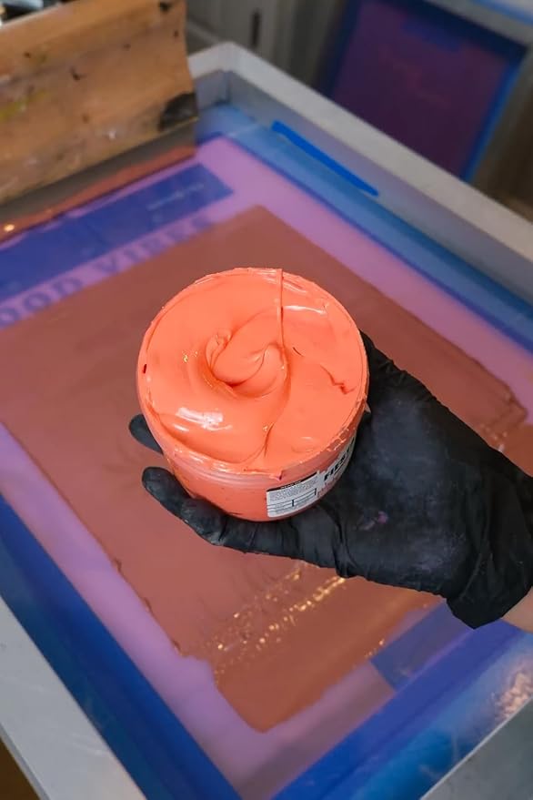 Rapid Cure® Screen Printing Ink Fiesta Orange (Gallon - 128oz.) - Plastisol Ink for Screen Printing, Fast Curing Fabric Paint - Screen Print Direct®, USA Made