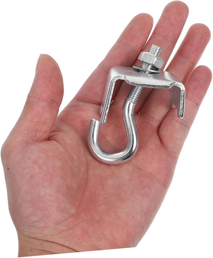 Angoily 6pcs Heavy Duty Clamp Hooks for Floating Shelves Hardware Metal Support Brackets for Efficient Warehouse Organization and Strong Loadbearing Stability