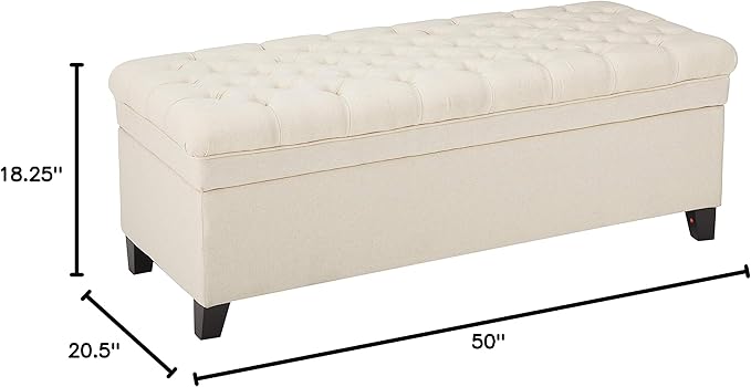 Christopher Knight Home Juliana Fabric Storage Ottoman, Beige