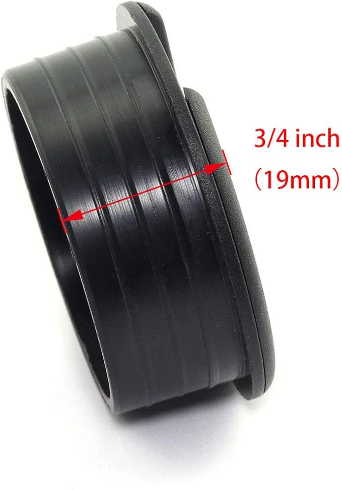 HJ Garden 8pcs 1-3/4 inch Desk Wire Cord Cable Grommets Hole Cover for Office PC Desk Cable Cord Organizer Plastic Cover Black
