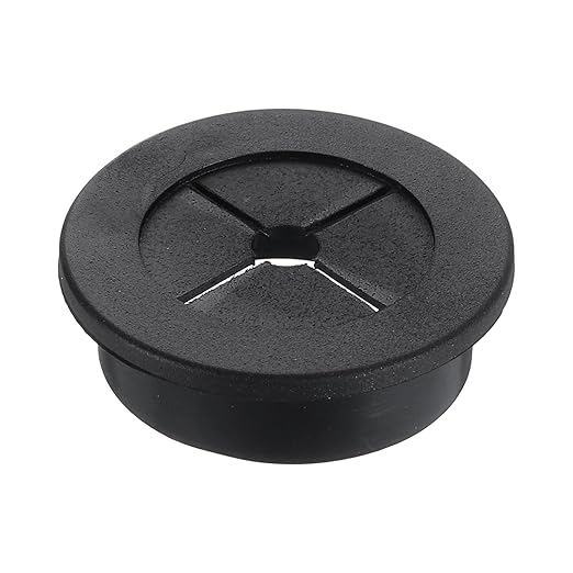 uxcell Cable Cord Grommet, 1 1/4" Inch (32mm) Desk Grommet Flexible Rubber Grommets Wire Hole Cover Pass Through for Office Computer Desk Wire Organizer, Black