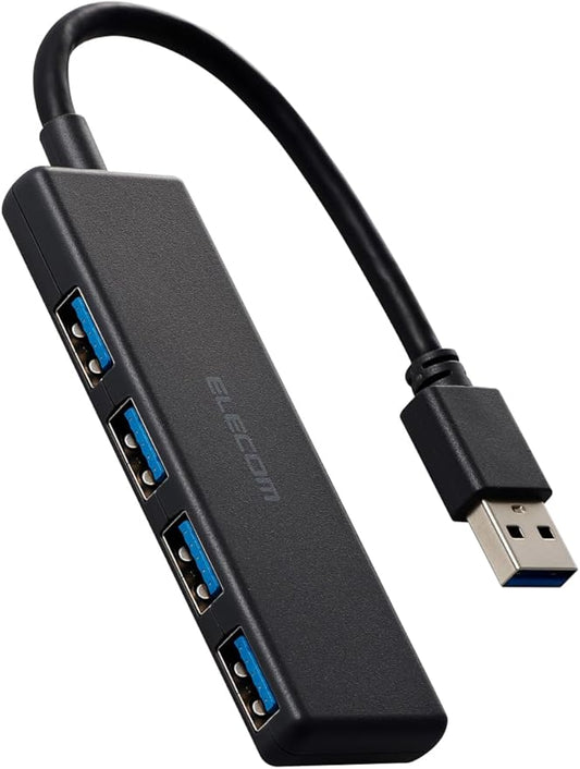 Elecom U3H-H040BK USB Hub USB 3.0 Bus Power 4 Port Black