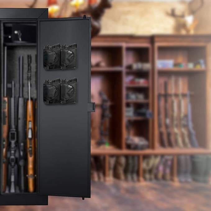 Pistol Holder Magazine Pouch for Gun Safe Organizer,Reinforced Pistol Holster Magazine Holders Combination for Gun Cabinet Gun Safe Accessories Storage