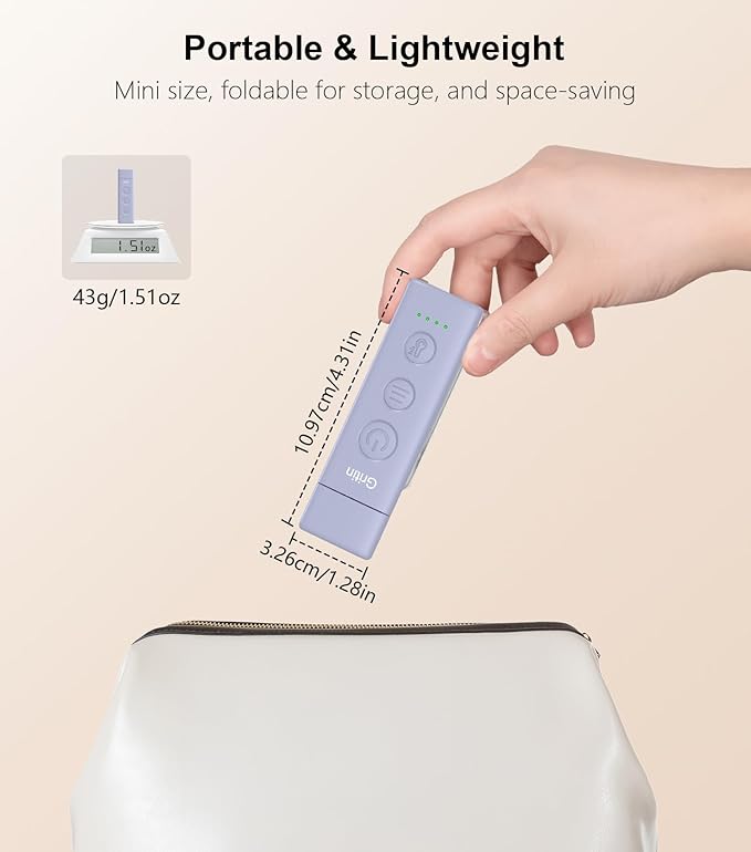 Gritin Book Light Rechargeable, Eye Caring 3-Color & 5-Brightness Clip on LED Reading Light for Books in Bed- Stepless Dimming, Long Lasting, Compact Size Flexible Book Lamp for Bookworms-Purple