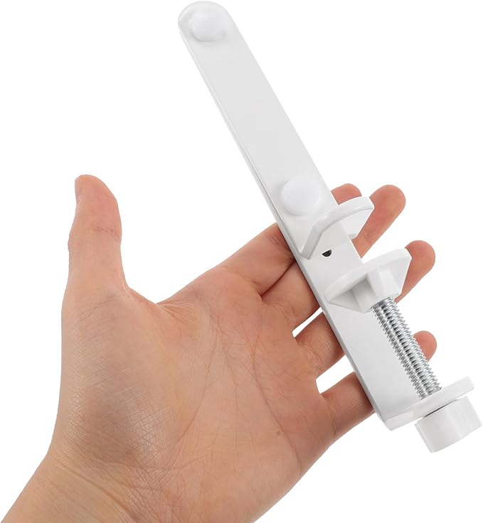 NUOBESTY Clamp On Pegboard Holder Desk Mount, White Metal No Drill T-Shaped Bracket for Gaming Setup, Side Storage Organizer Accessories for Workstation