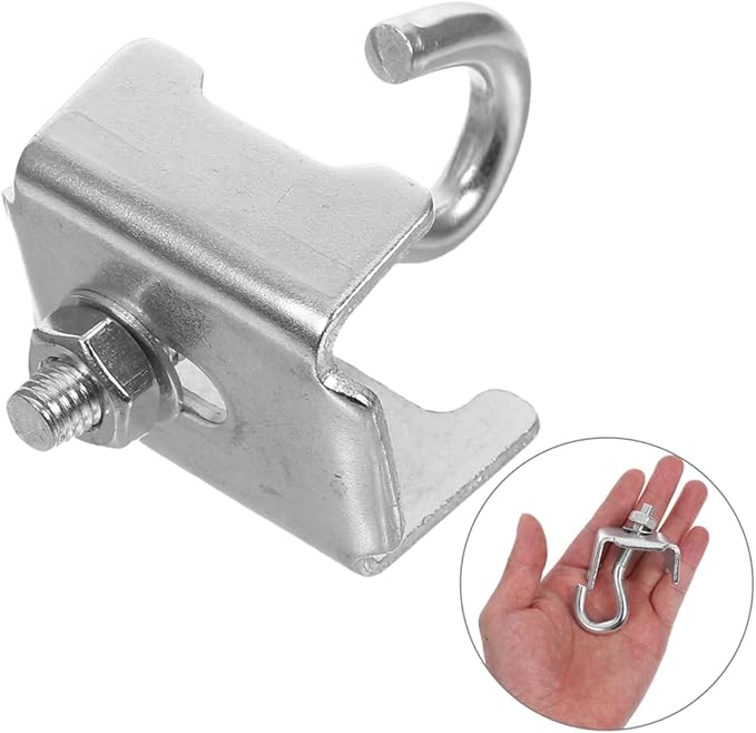 UKCOCO 6pcs Heavy Duty Beam Hanger Clamp for Industrial Wire Shelving Durable Metal Clamps for Versatile Storage Easy Setup and Removal Optimized for Warehouse Use