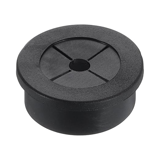 uxcell Cable Cord Grommet, 1 1/8" Inch (28mm) Desk Grommet Flexible Rubber Grommets Wire Hole Cover Pass Through for Office Computer Desk Wire Organizer, Black