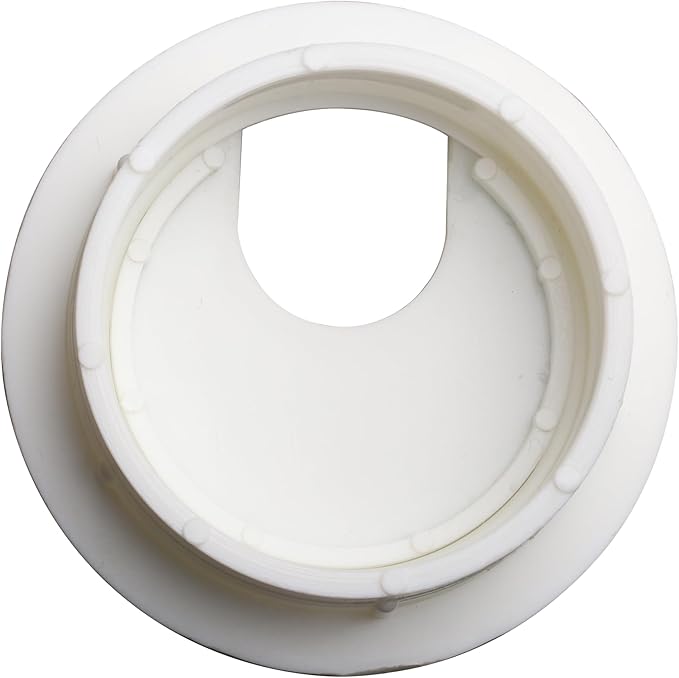 Rok Hardware 2" (51mm) White Round Computer Desk Table Port Wire Cable Cord Organizer Hole Cover Grommet, ROKRG2WHT