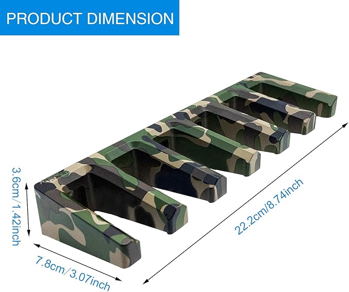 RUSFOL Solid ABS 6X Standard PMAG Wall Mount, Mag Holder, Home Magazine Storage Rack