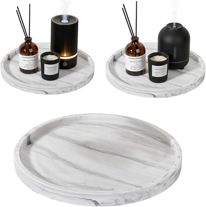 Waterproof Mat for Under Mini Humidifier, Round Humidifier Tray With Raised Edge for Spill of Mini Humidifier, Protects Carpet & Floors for Under Humidifier (Silicone, 10 INCH)