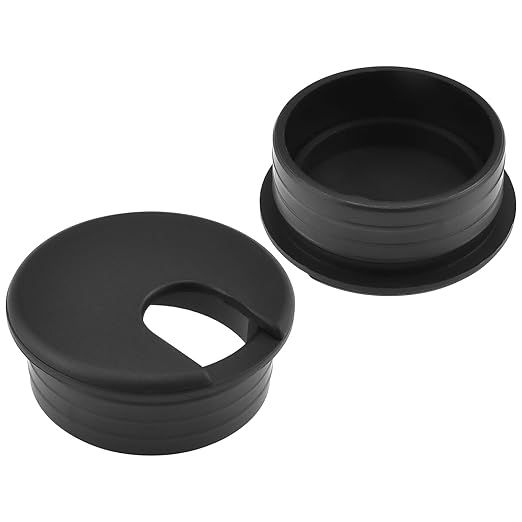 2Pcs Desk Grommet, 1-3/4 Inch Wire Cord Cable Grommets Hole Cover for Office PC Desk Cable Cord Management