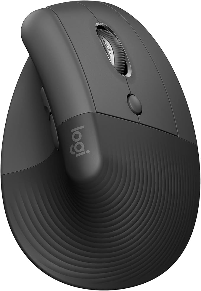 Logitech Ergo K860 Wireless Ergonomic Keyboard & Lift Vertical Ergonomic Mouse, Wireless, Bluetooth or Logi Bolt USB Receiver, Quiet clicks, 4 Buttons - Graphite