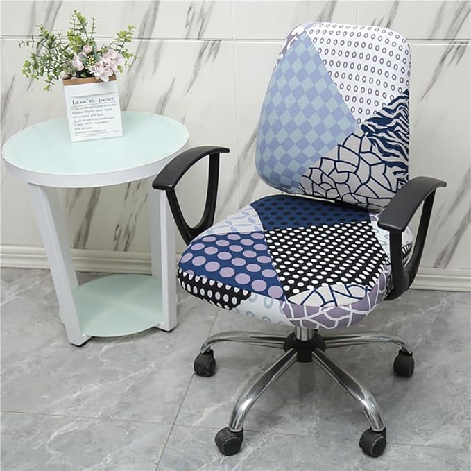 Melaluxe Computer Office Chair Cover - Protective & Stretchable Universal Chair Covers Stretch Rotating Chair Slipcover