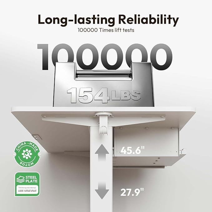 Electric Standing Desk with Keyboard Tray,48x24 inches Adjustable Height Stand Up Desk,3 Preset Heights,Equipped with Hooks,Raising Desks for Home Office and Computer Workstation,Black