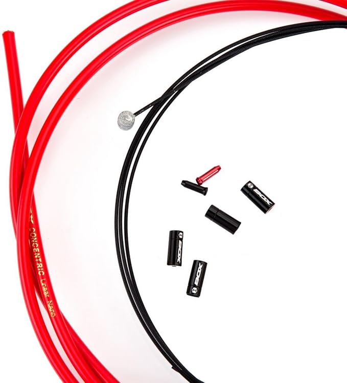 Box One/Two Linear Bicycle Brake Cable Housing Kit with 1 Set Bike Brake Line, 1 Piece Bike Cable Housing with 2 Alloy End Caps Compatible for All V Brakes