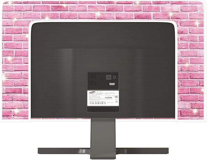 Pink Brick Wall with Star Waterproof 70 Inch TV Dust Cover Anti-Static Dustproof Anti-Scratch Protective Television Covers for Desktop TVs Hanging TV LED LCD OLED Protector