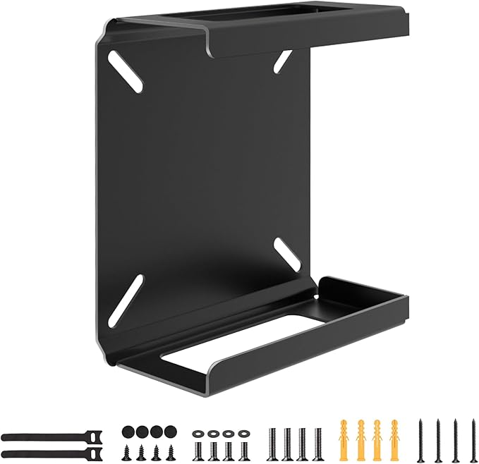 Metal Mini PC Mount for Beelink Vesa Mount, for SER5/SER5 Pro/SER5 MAX/S12 Pro/S13/SER6 Pro/SER3/SER4/EQ12/EQ13/Mini S/S12/SEi12/SEi12 Pro, Wall Mount and Under Desk, Easy to Install