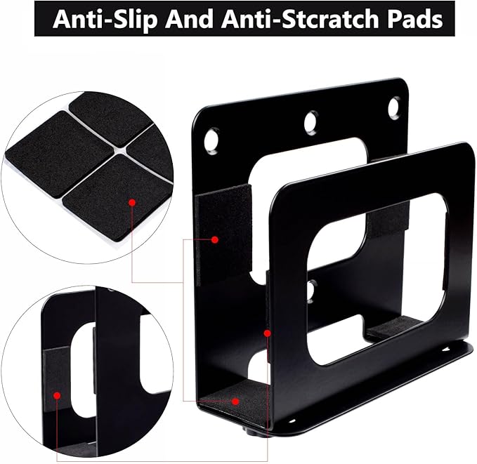 Cable Box Mount Modem Mount Adjustable Wall Mount for Small and Narrow Devices Like Cable Boxes, Modems,DVD Players, Beelink, Mini PC, Apple TV, Mac mini,Roku and More(Black-Narrow)