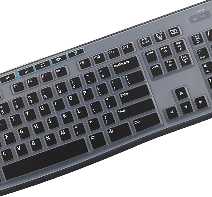 Keyboard Cover for K270 Wireless Keyboard, Logitech MK295 MK275 MK270 Wireless Keyboard Cover, Logitech K200 K260 K270 MK200 MK260 K270 K275 K295 Keyboard Cover Skin Protector -Black