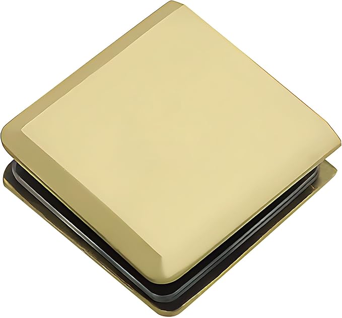 Glass Clamp for Frameless Shower Door, Solid Brass Materials, for 5/16" to 1/2" (8-12mm) Glass, Wall or Floor Mount Fixed Clips Hardware Kit, Gold Finish
