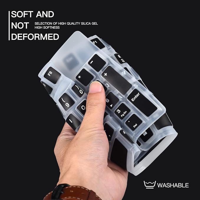 Keyboard Cover for Logitech K120 & MK120 Wired Keyboard, Ultra Thin Logitech K120 Keyboard Skin Protector - Clear