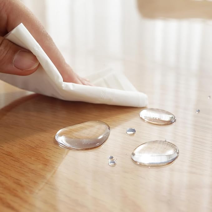 LovePads Clear Table Cover Protector, 40 x 78 Inch 2mm Thick Plastic Table Cover, Table Protector for Dining Room Table, Waterproof Dresser Cover Top for Kitchen, Coffee, Writing Desk