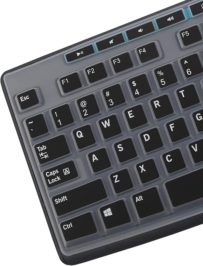 Keyboard Cover for K270 Wireless Keyboard, Logitech MK295 MK275 MK270 Wireless Keyboard Cover, Logitech K200 K260 K270 MK200 MK260 K270 K275 K295 Keyboard Cover Skin Protector -Black